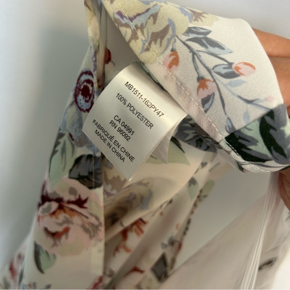 Elaine Rose Cream Floral Print Blouse‎ - Picture 10 of 10